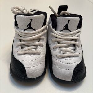Jordan 12 Retro (TD) Toddler White Black Sneaker - No Box - Size US 4C